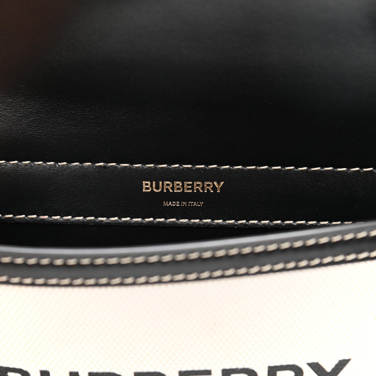 Burberry Smooth Calfskin Canvas Horseferry Print Mini Title Bag with Pocket Black 13 of 18