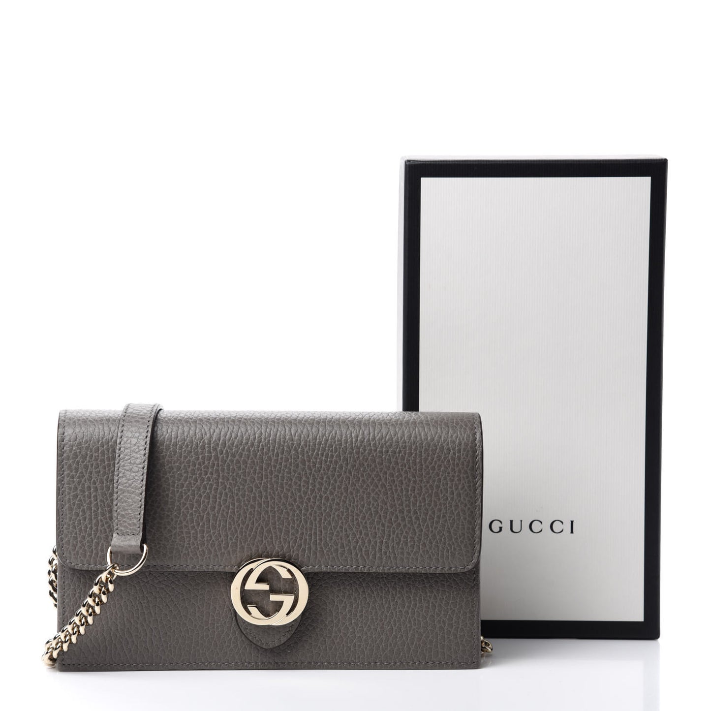 Dollar Calfskin Interlocking G Chain Wallet Loess