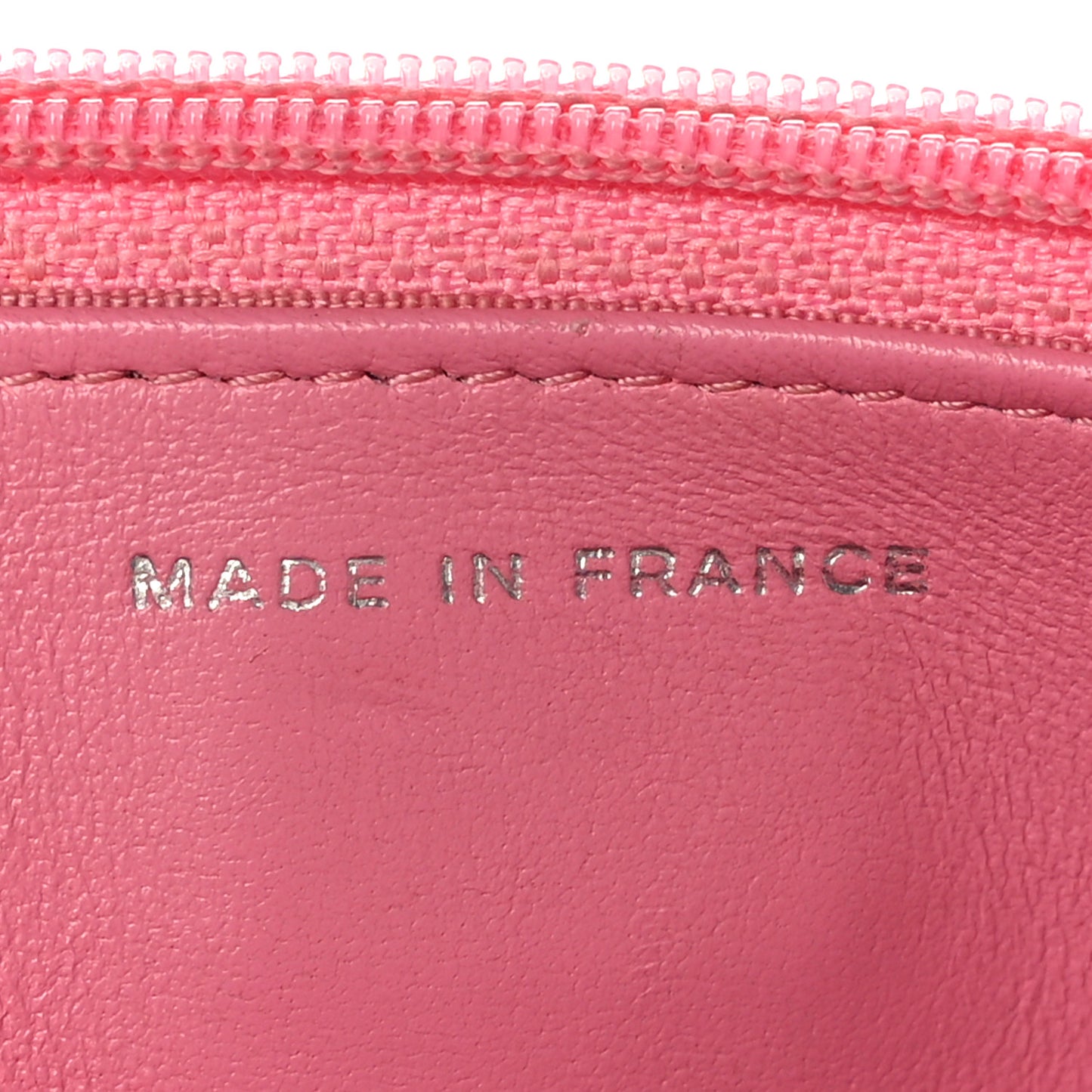 Lambskin Quilted Wallet On Chain WOC Pink