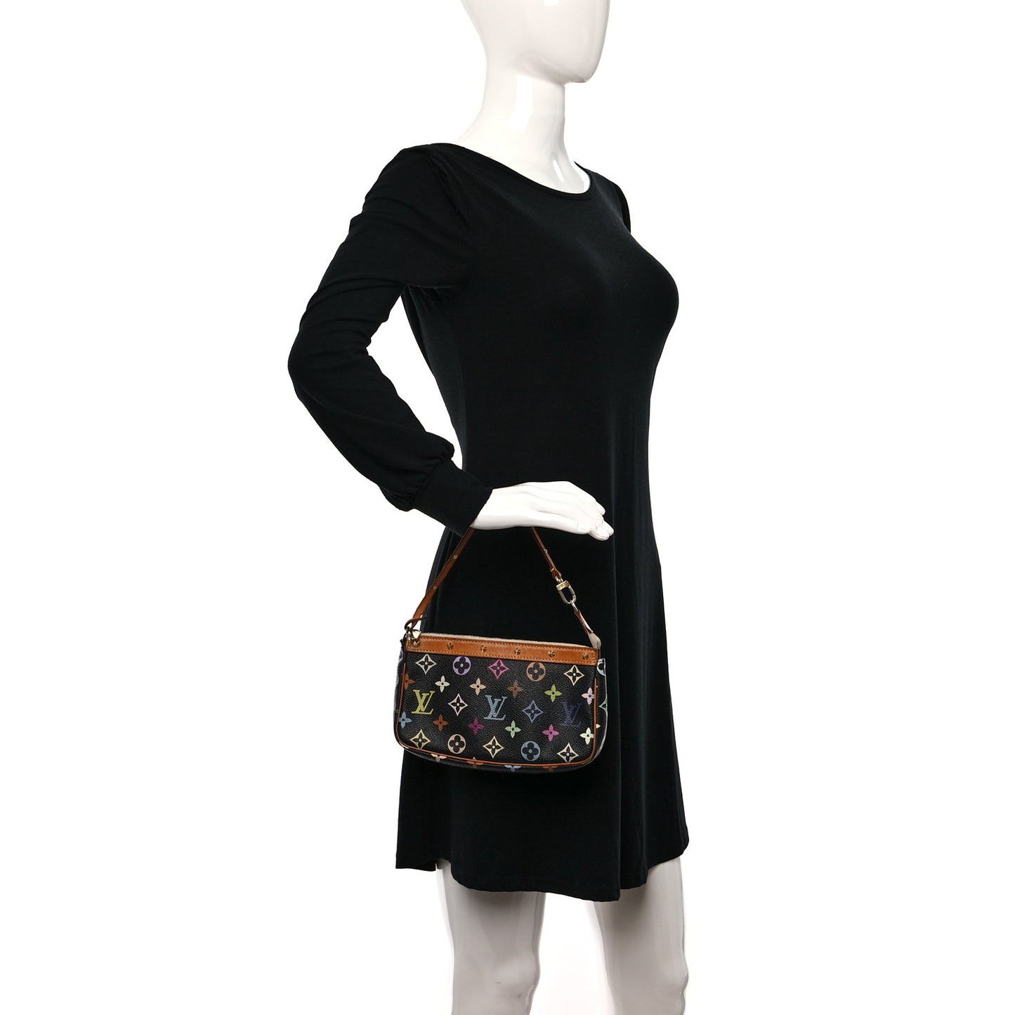 Monogram Multicolor Pochette Accessories Black