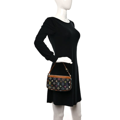 Louis Vuitton Monogram Multicolor Pochette Accessories Black 2 of 8