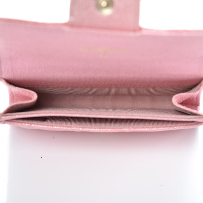 Chanel Iridescent Caviar Quilted Flap Card Holder Rose Pink 5 of 11
