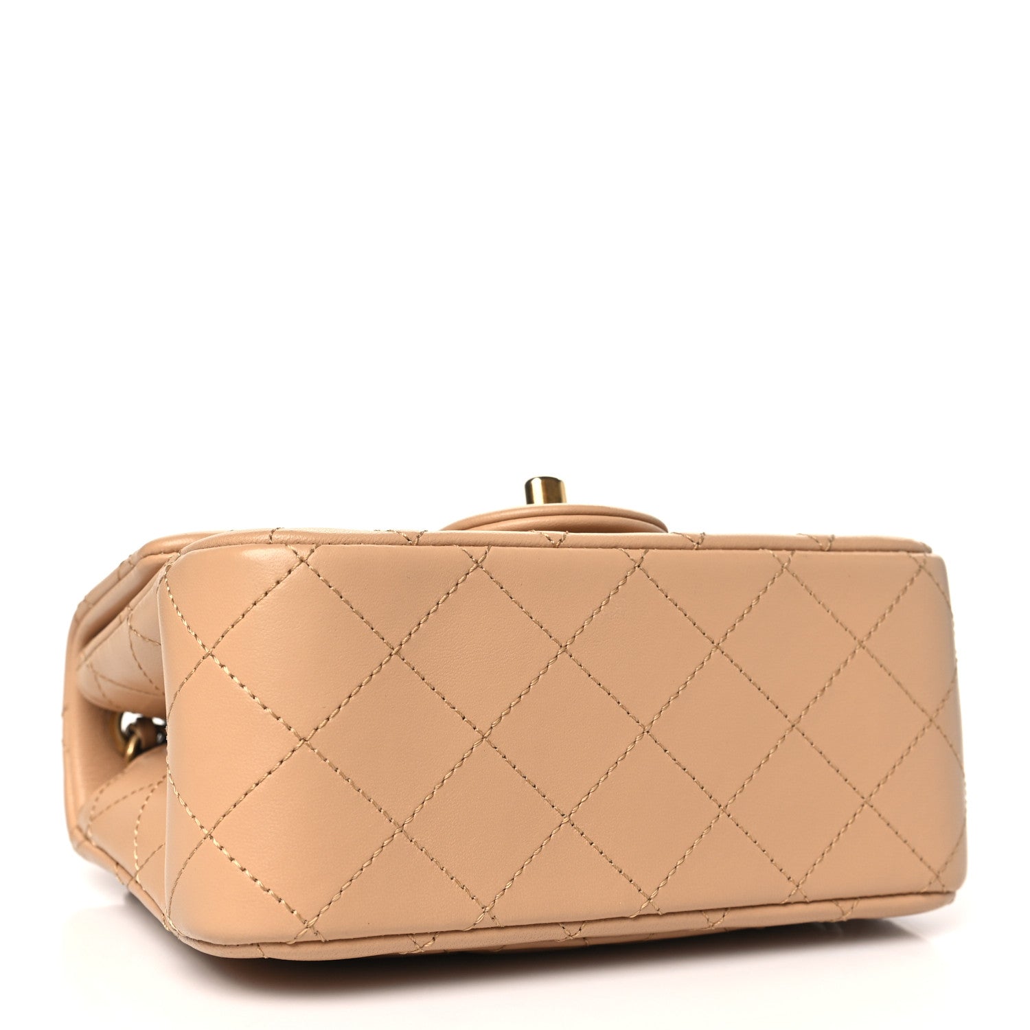 Chanel Lambskin Quilted Mini Pearl Crush Flap Beige 4 of 11