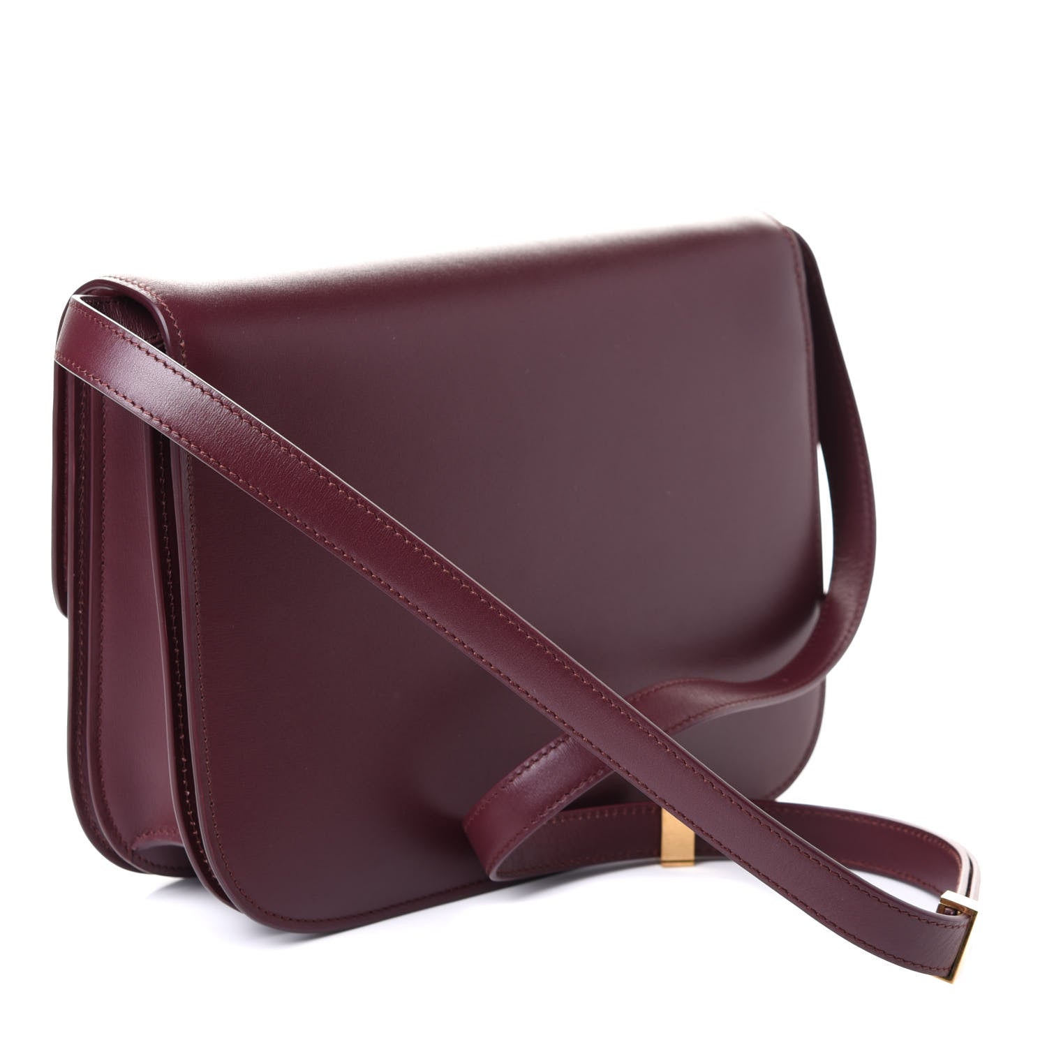 Celine Box Calfskin Medium Classic Box Flap Bag Burgundy 2 of 3
