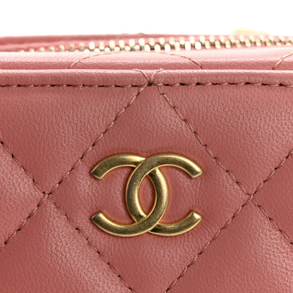 Chanel Lambskin Quilted Top Handle Mini Vanity Case Pink 11 of 12