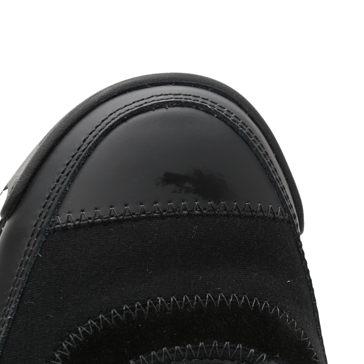 Velvet Calfskin Mixed Fibers CC Sneakers 40 Black
