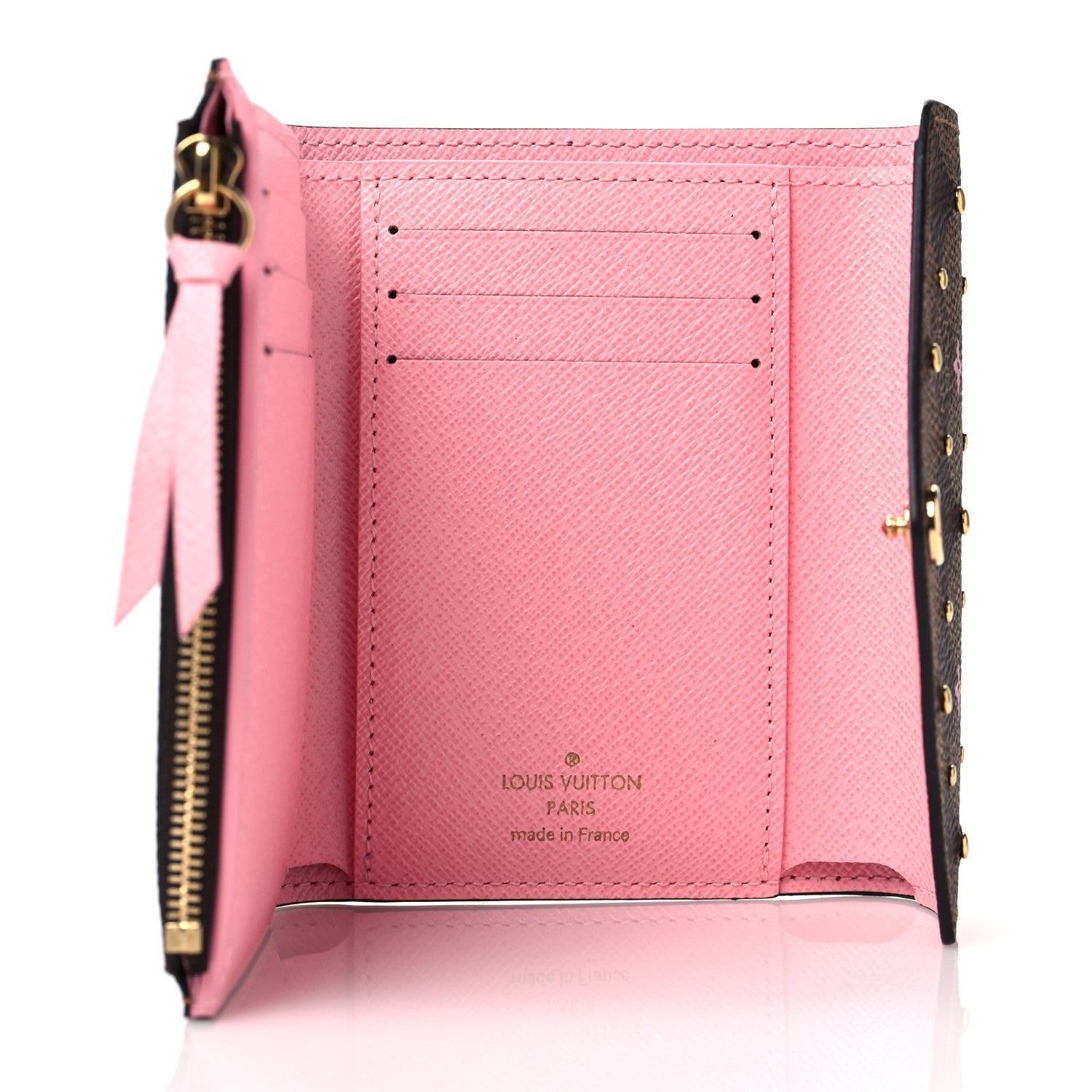 Louis Vuitton Damier Ebene Studded Victorine Wallet 5 of 8