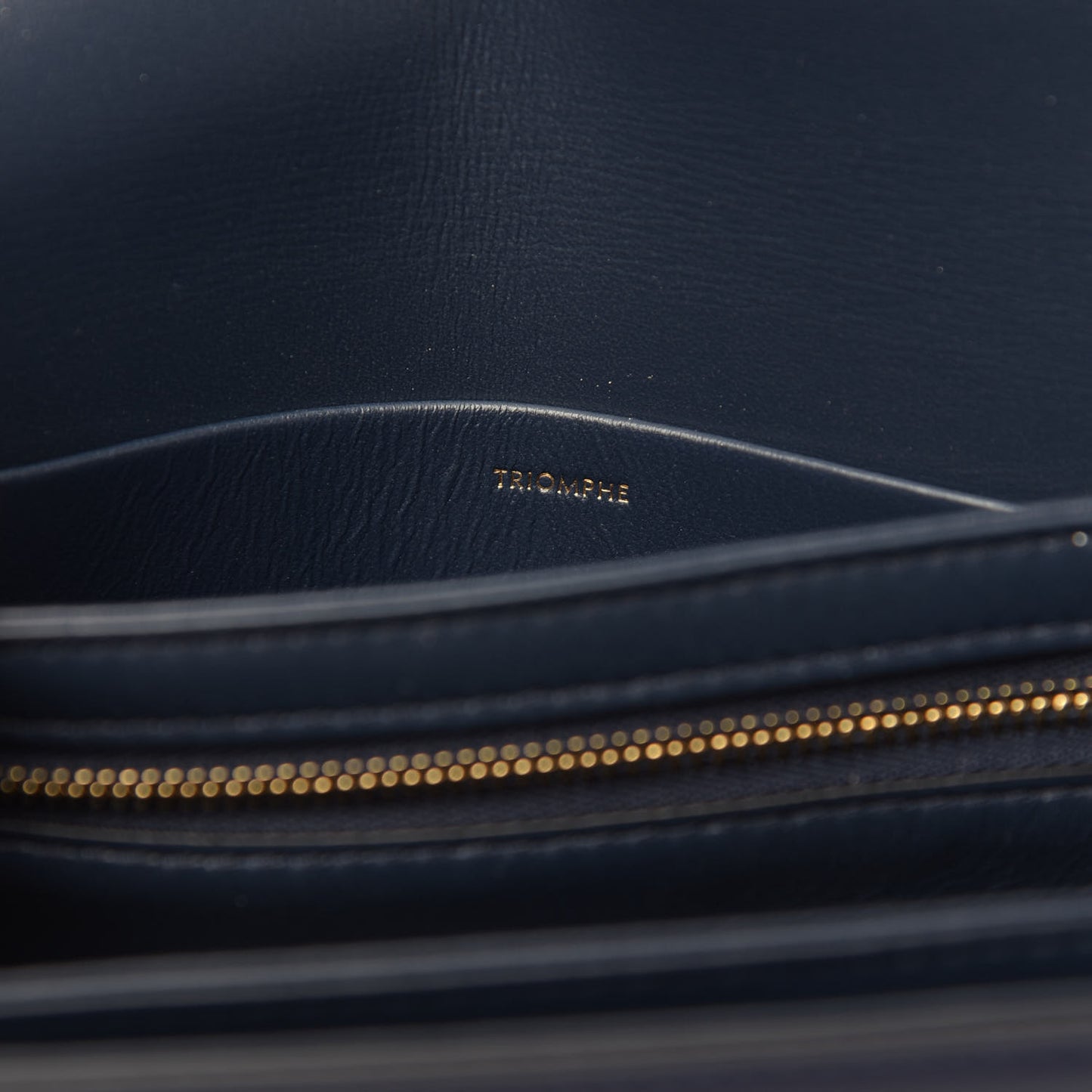 Shiny Calfskin Teen Triomphe Dark Blue