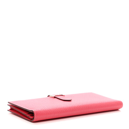 Hermes Chevre Mysore Bearn Gusset Wallet Rose Lipstick 4 of 8