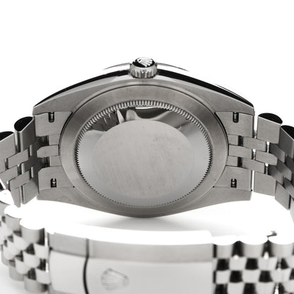Rolex Stainless Steel 41mm Oyster Perpetual Wimbledon Datejust Watch Slate 126300 4 of 5