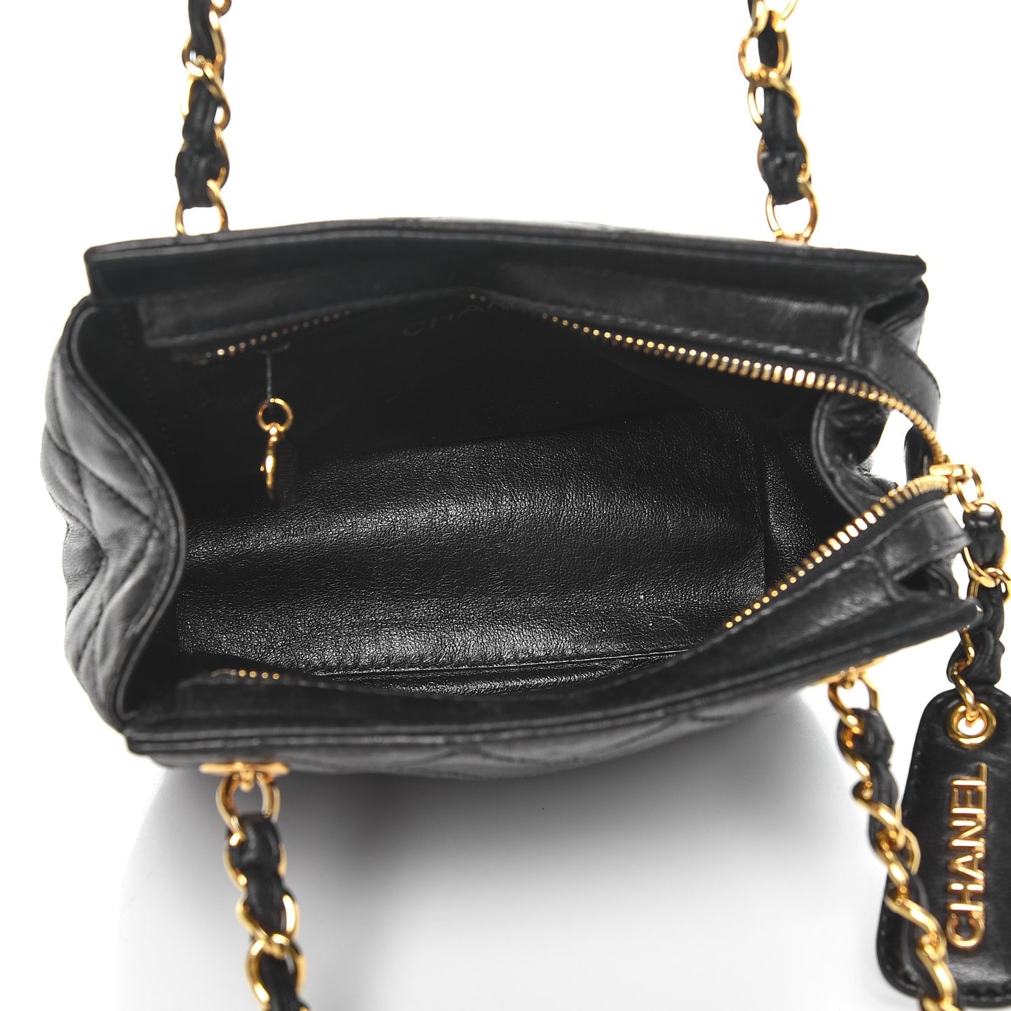 Lambskin Quilted Small Shoulder Bag Black