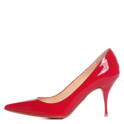 Christian Louboutin Patent New Piaf 85 Pumps 37 Cherry 1 of 6