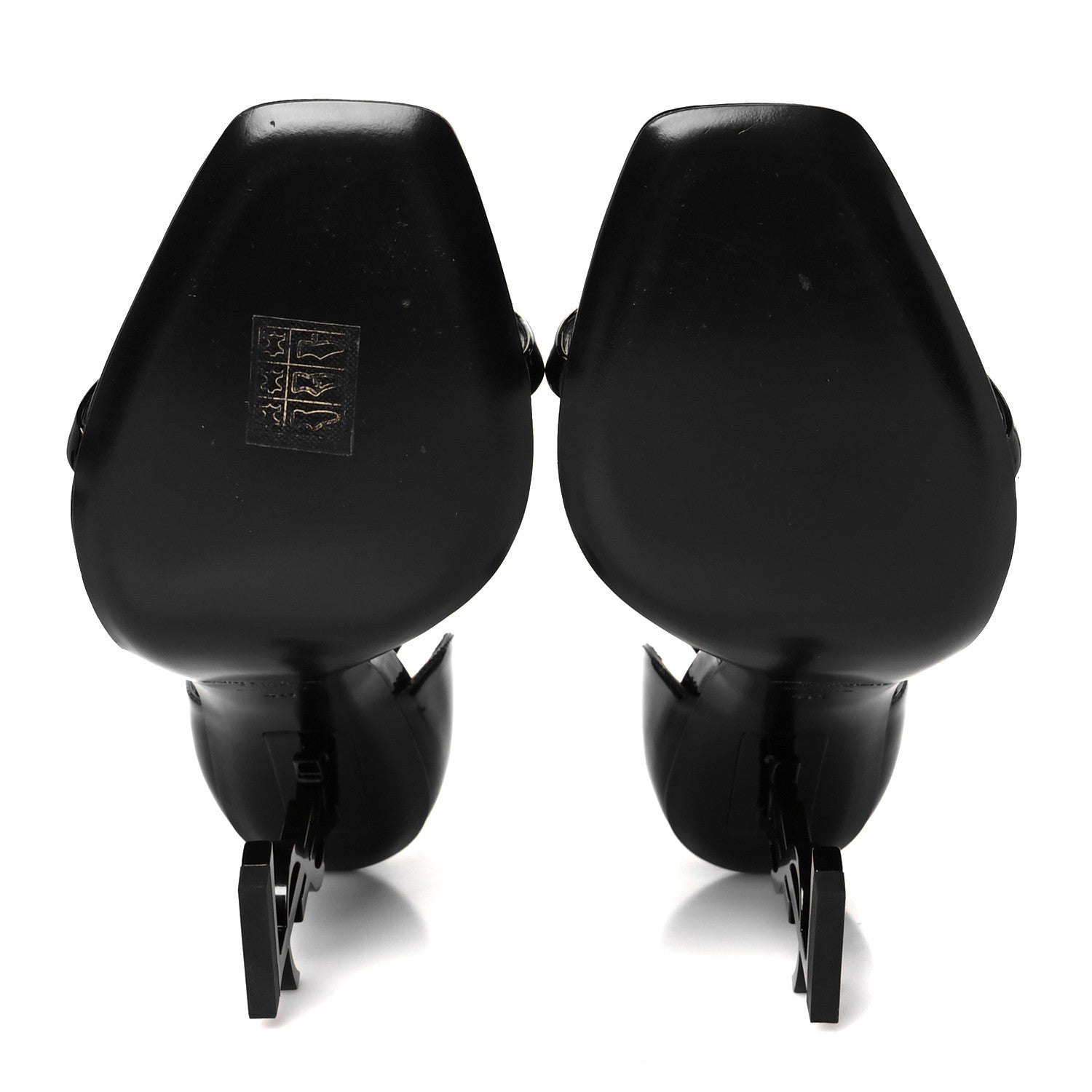 Saint Laurent Patent Calfskin Opyum 110 Sandals 40 Black 6 of 10