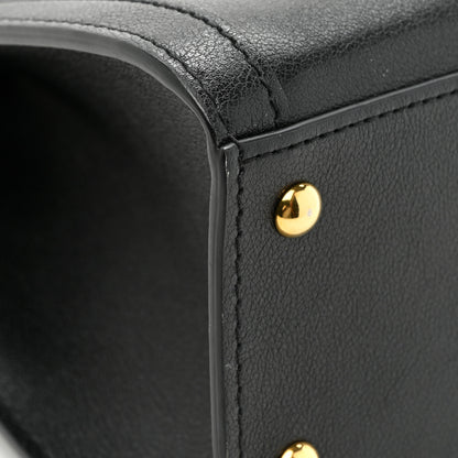 Gucci Wonka Grain Calfskin Mini Diana Tote Bag Black Yellow Fluo 11 of 13