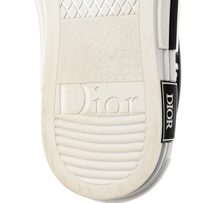 Christian Dior Technical Canvas Mesh Oblique Printed Mens B23 Low Top Sneaker 42 Black White 8 of 9