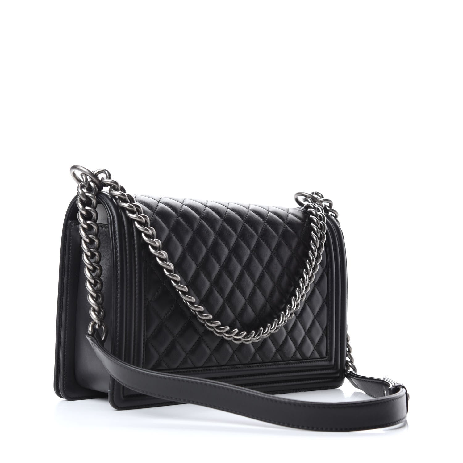 Chanel Calfskin Quilted New Medium Boy Flap Black 3 of 9