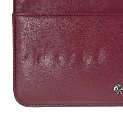 Chanel Calfskin Studded Quilted Boy Wallet On Chain WOC Dark Pink 9 of 22