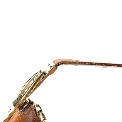 Gucci Monogram Horsebit Glam Hobo Tan 14 of 16