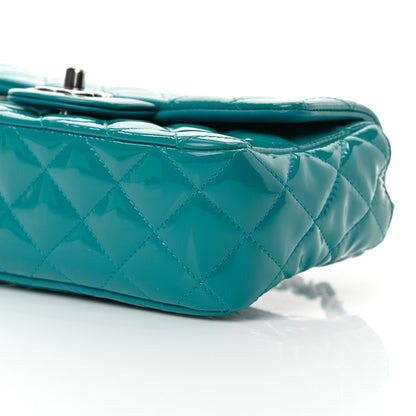 Chanel Patent Quilted Mini Rectangular Flap Turquoise 9 of 11