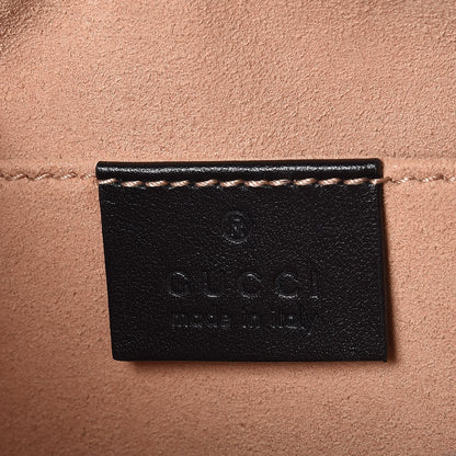 Gucci Calfskin Matelasse Small GG Marmont Chain Shoulder Bag Black 6 of 9