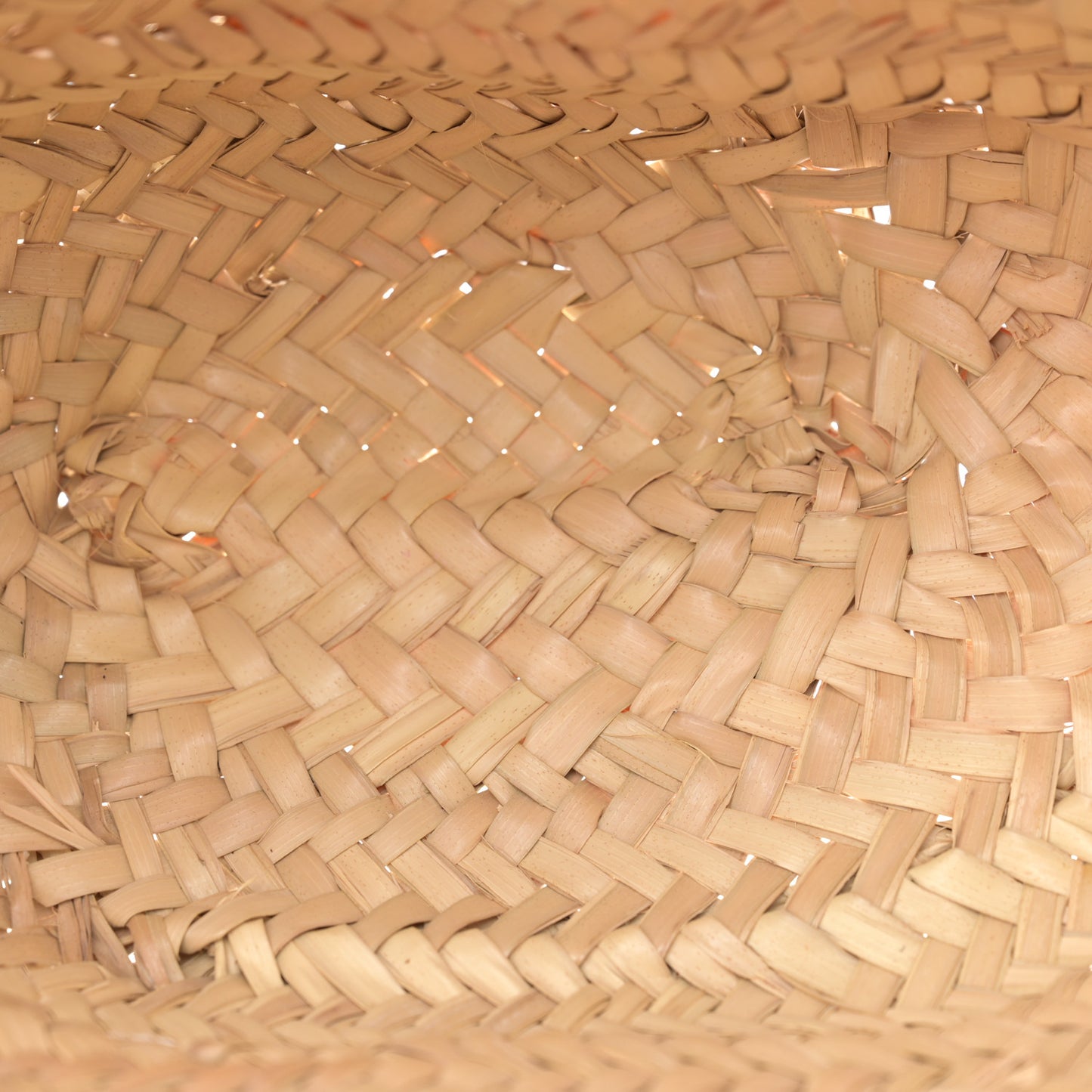 Raffia Small Basket Tote Bag Natural Orange