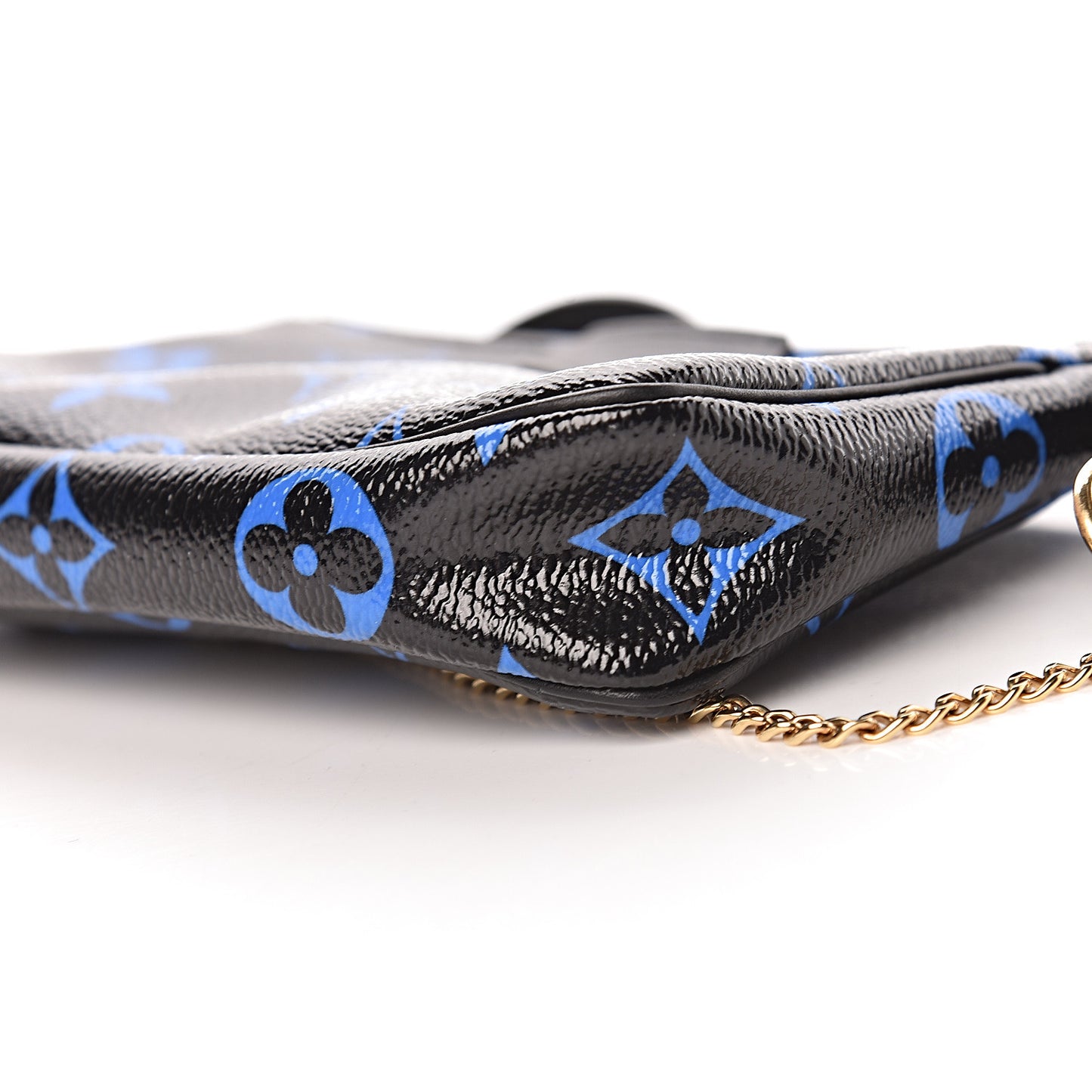 Colored Monogram Mini Pochette Accessories Blue Black