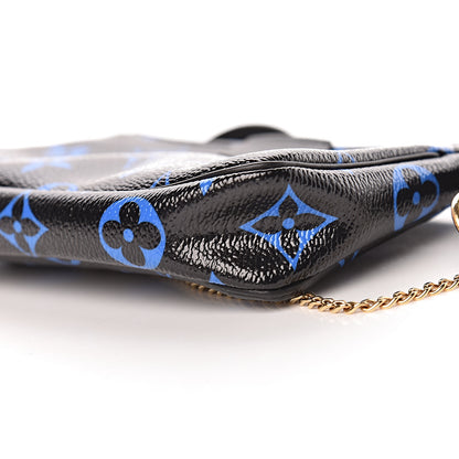 Louis Vuitton Colored Monogram Mini Pochette Accessories Blue Black 9 of 10