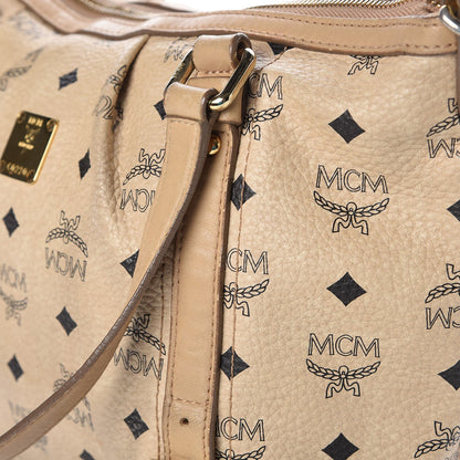 MCM Visetos Medium Essentials Shopper Tote Beige 15 of 24