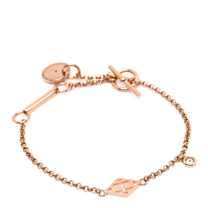 Hermes 18K Rose Gold Diamond Gambade Bracelet SH 1 of 6