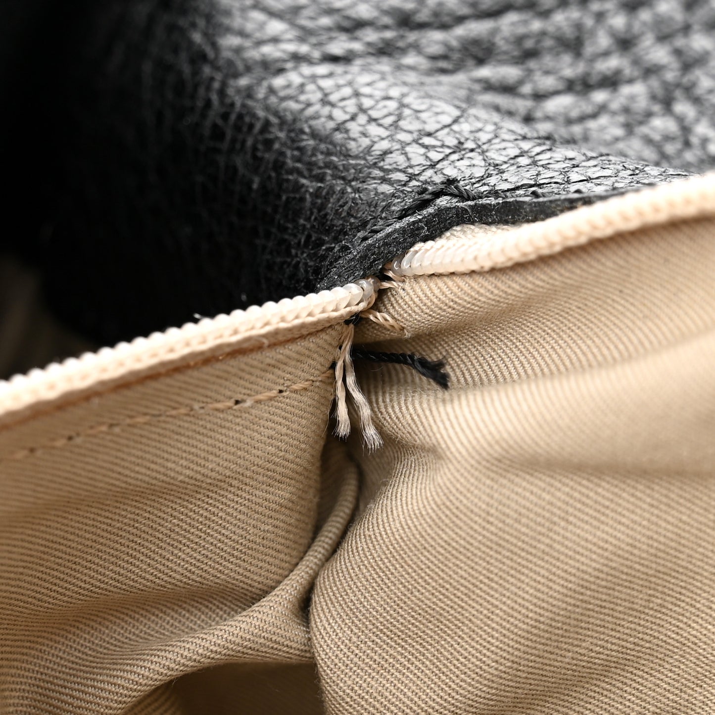 Textured Calfskin Shoulder Bag Black
