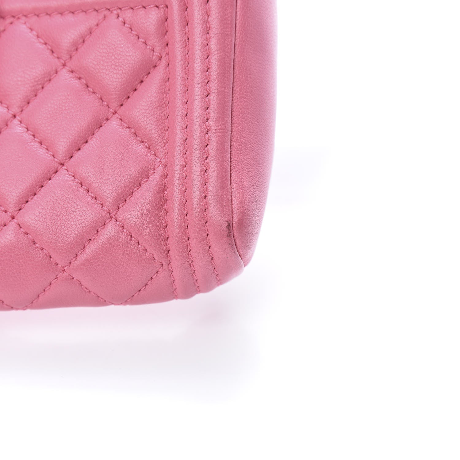 Chanel Lambskin Quilted Mini Boy Phone Holder Clutch Pink 10 of 11