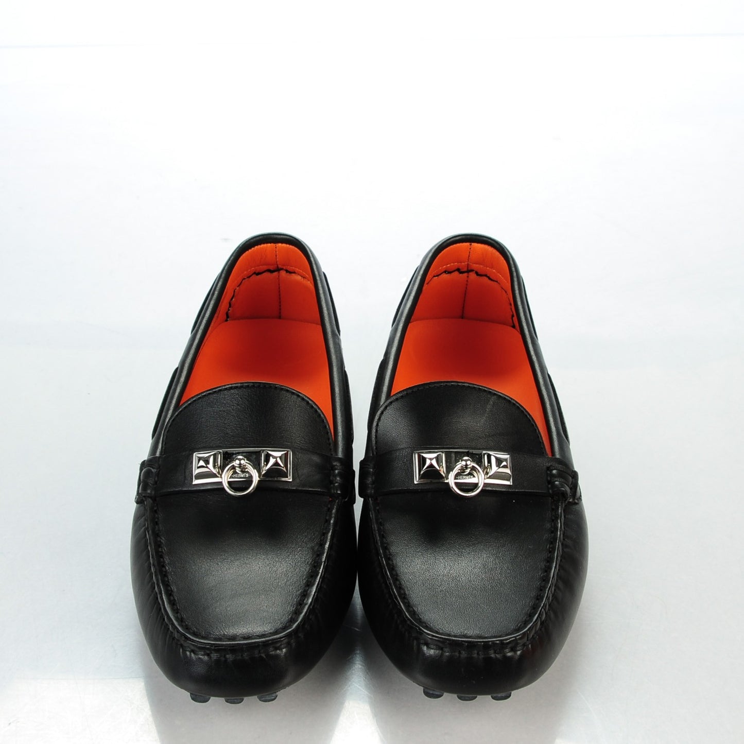 Supple Calfskin Irving Driving Moccasin Loafers 36.5 Black