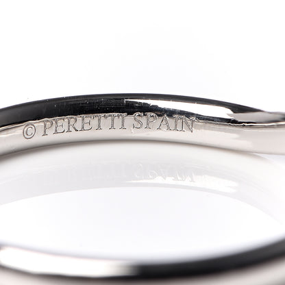 Tiffany Platinum Diamond Elsa Peretti Curved Wedding Band Ring 49 5 5 of 7