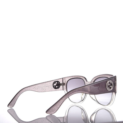 Gucci Glitter Square Optyl Sunglasses 3814/S Gray Silver 4 of 9