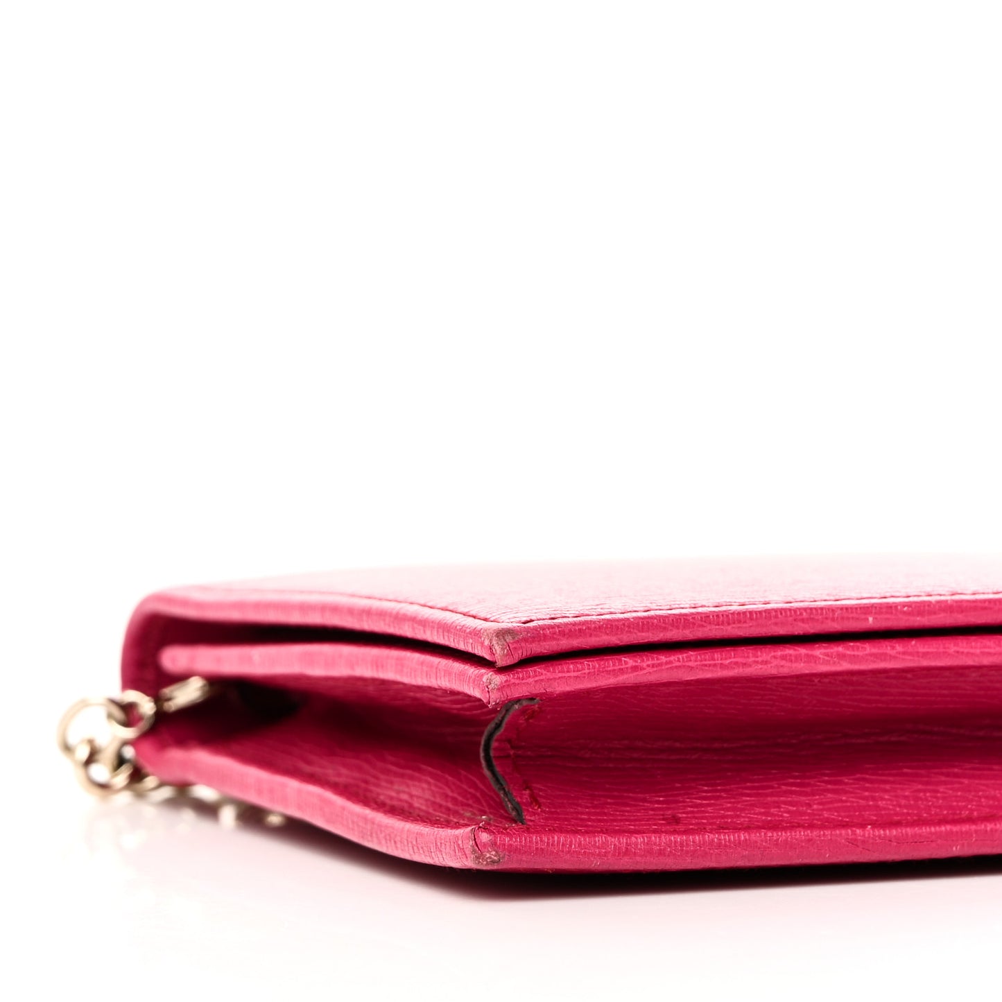 Textured Calfskin Medium Betty Chain Wallet Blossom