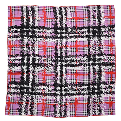 Burberry Silk Vintage Check Scribble Print Scarf Fuchsia 1 of 4