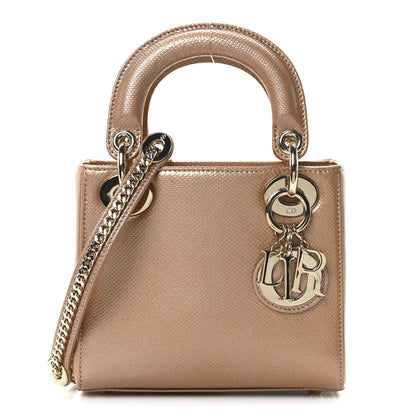 Christian Dior Metallic Lizard Mini Lady Dior Beige 1 of 9