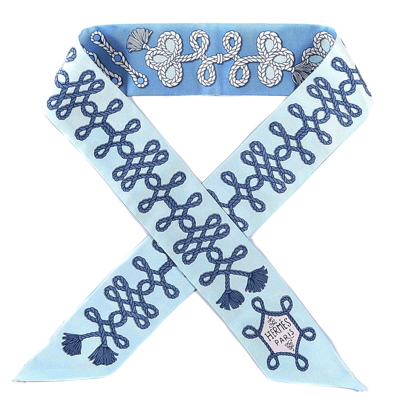 Silk Galons Et Brandebourg Twilly Ciel Ocean White