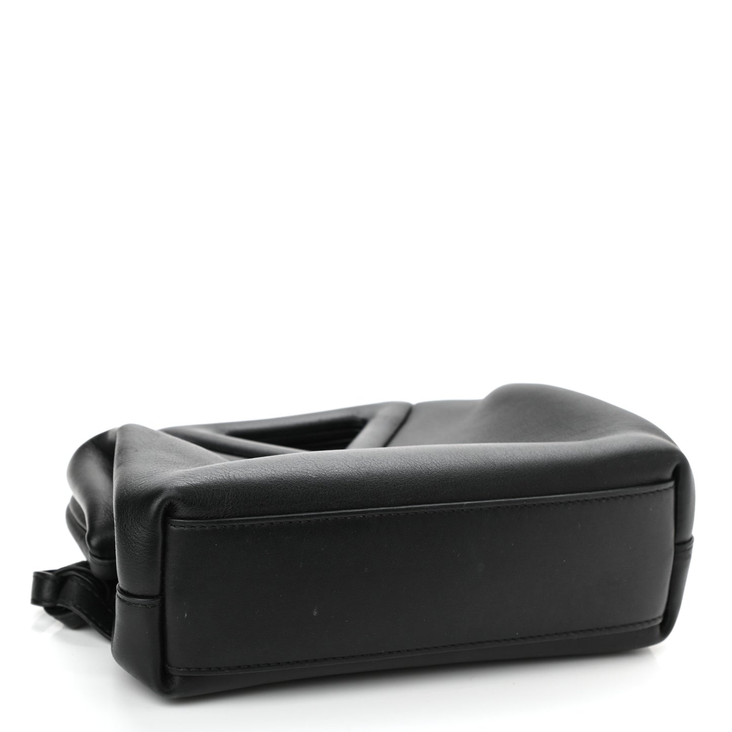 Calfskin Small The Point Triangle Bag Black