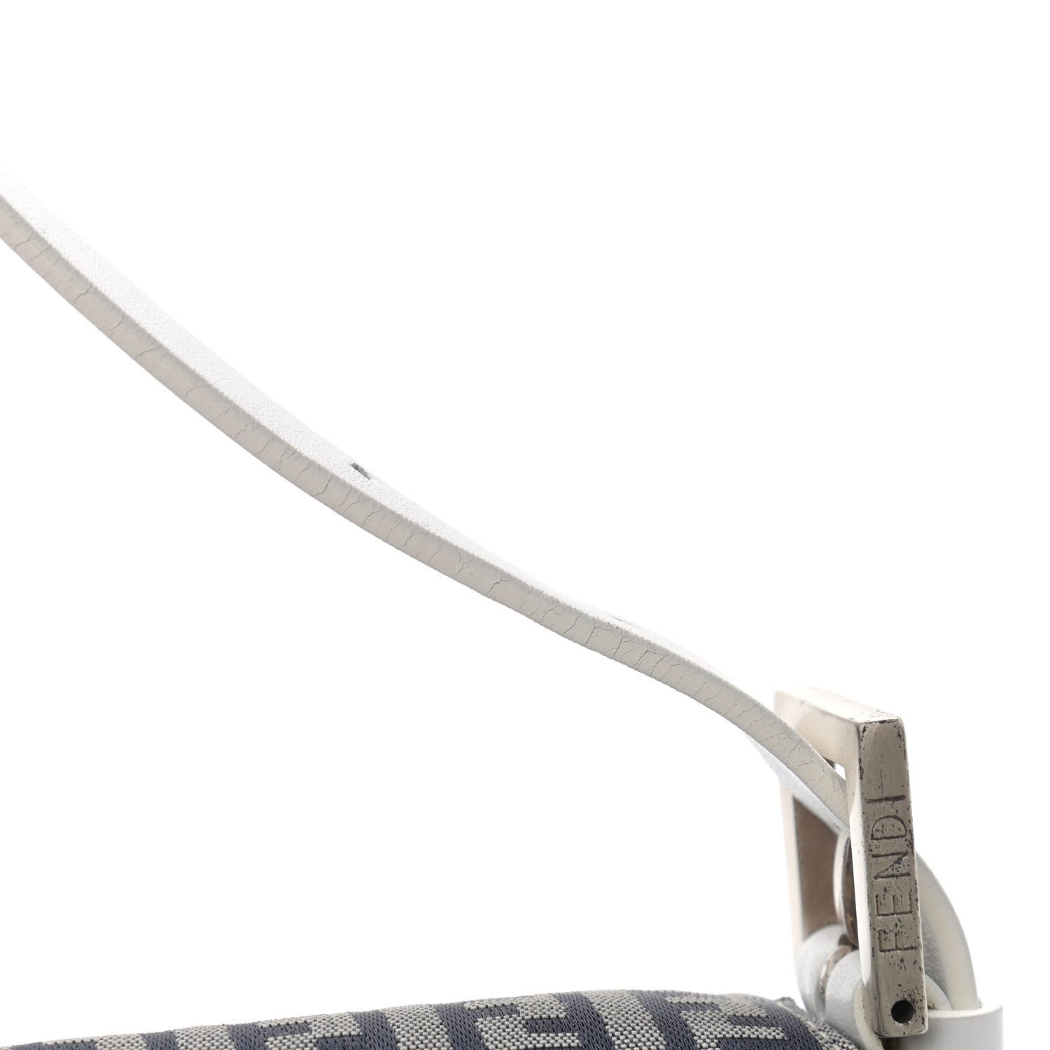Fendi Zucchino Baguette Navy White 11 of 13