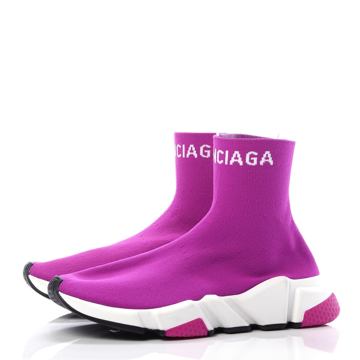 Neoprene Knit Womens Hi Speed Sneakers 37 Fuchsia