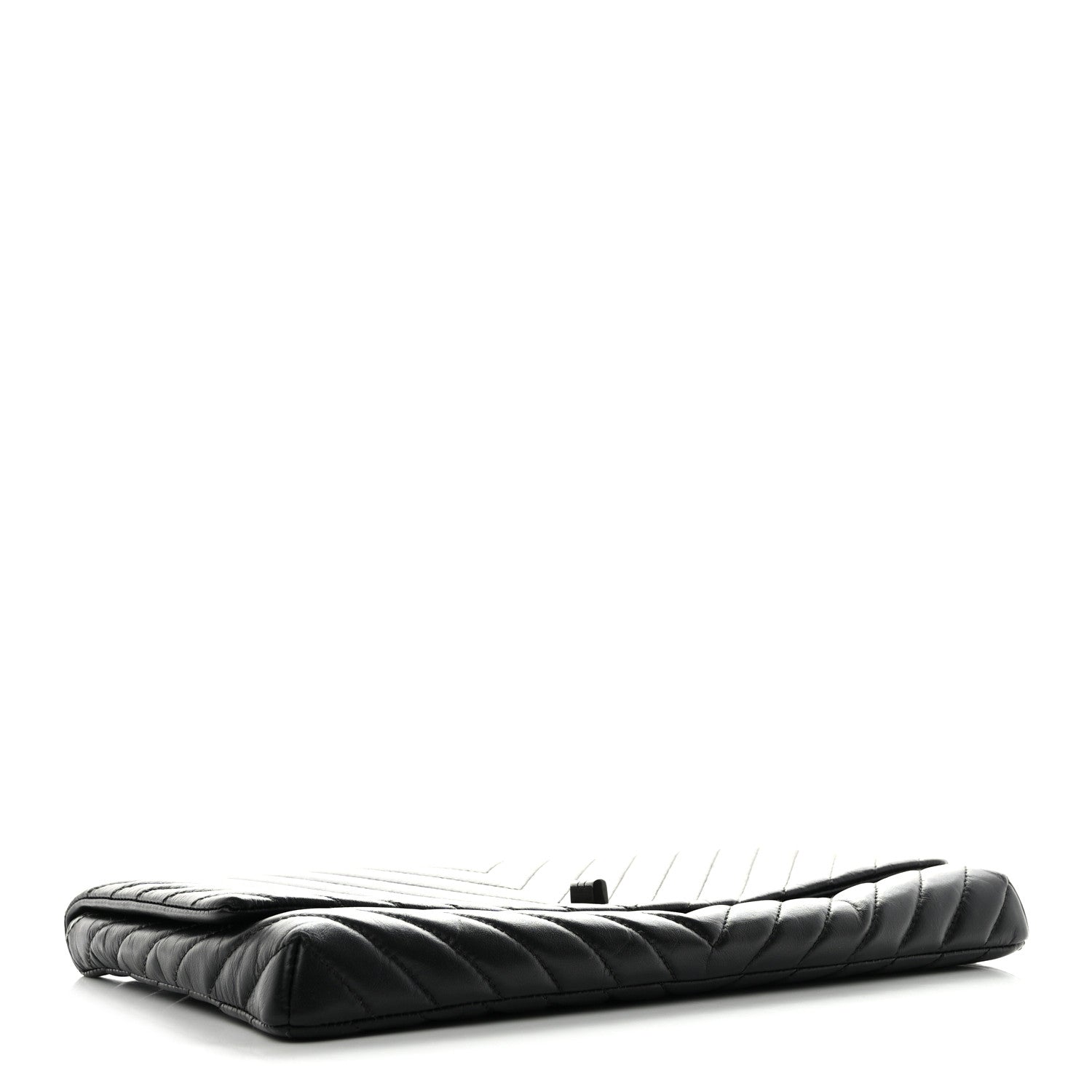 Chanel Aged Calfskin Chevron Quilted Reissue 2.55 Clutch Black 4 of 9