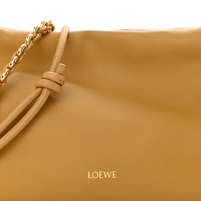 Loewe Mellow Nappa Donut Medium Chain Flamenco Knot Clutch Sahara 8 of 10