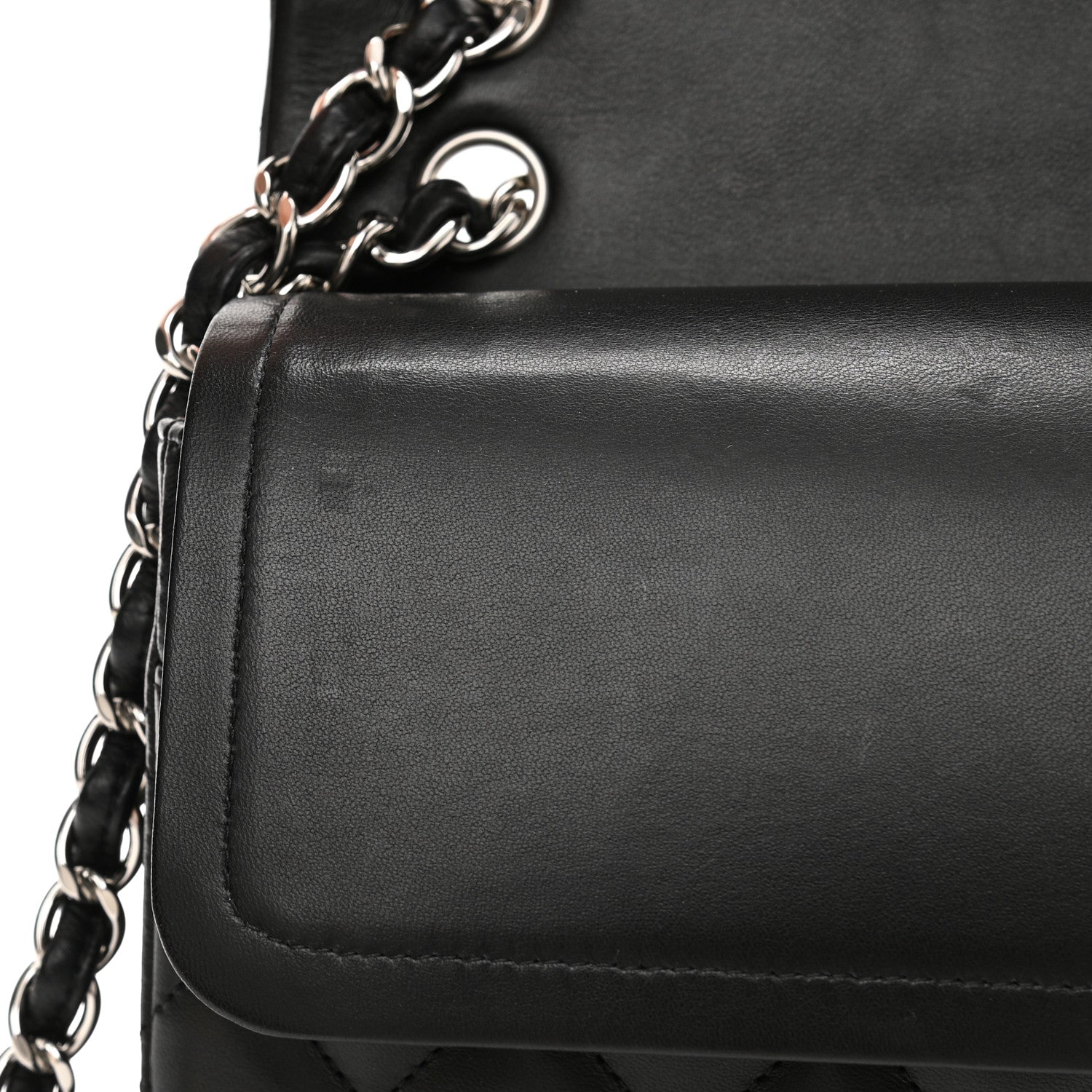 Chanel Lambskin Quilted Jumbo Double Flap Black 15 of 15