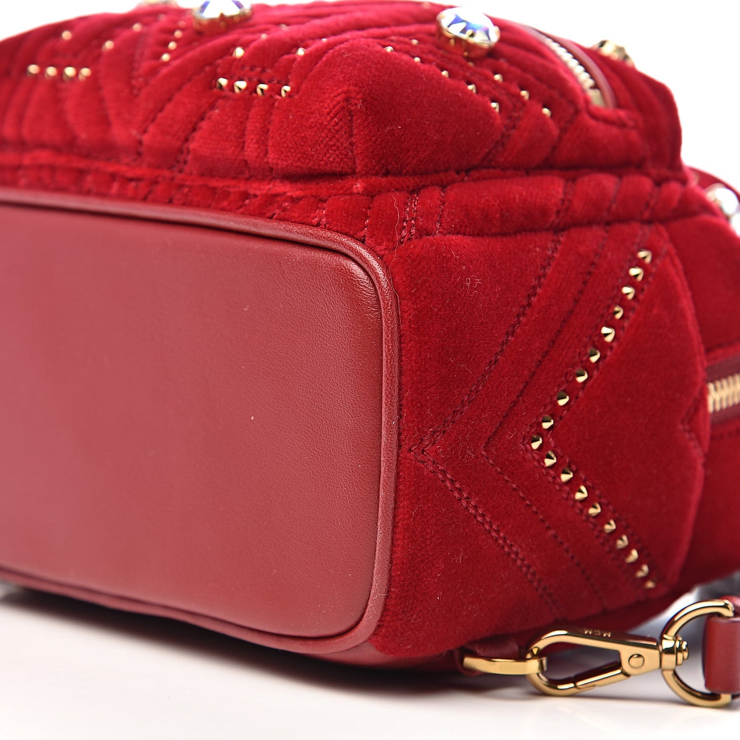 Velvet Swarovski Crystal Bebe Boo Backpack Viva Red