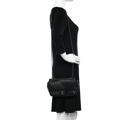 Chanel Lambskin Small CC Crossing Flap Black 2 of 10