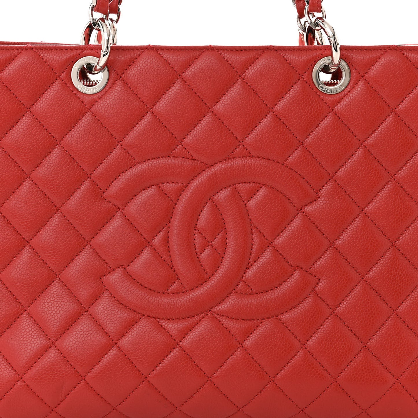 Caviar Quilted XL Grand Shopping Tote GST Red