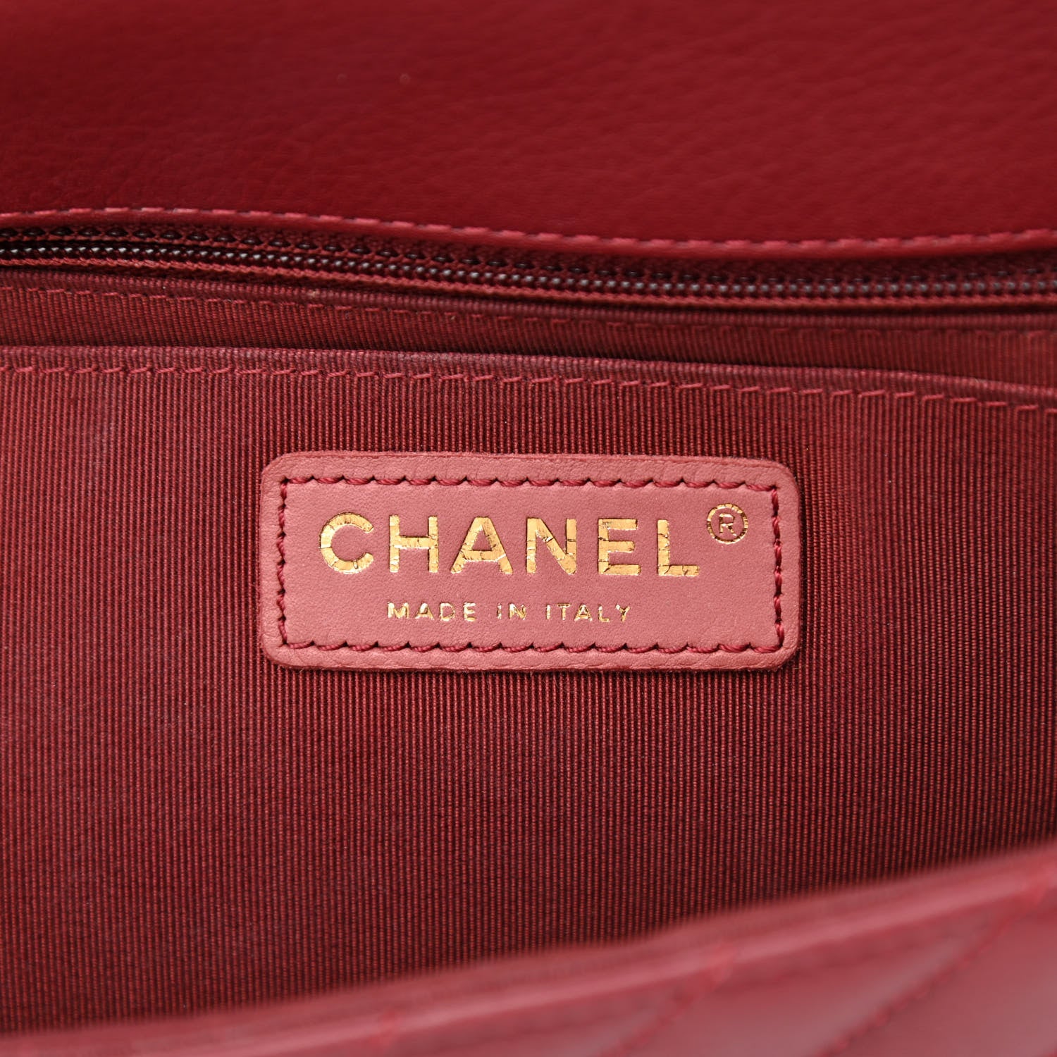 Chanel Calfskin Chevron Quilted Large Statement Flap Red 6 of 11