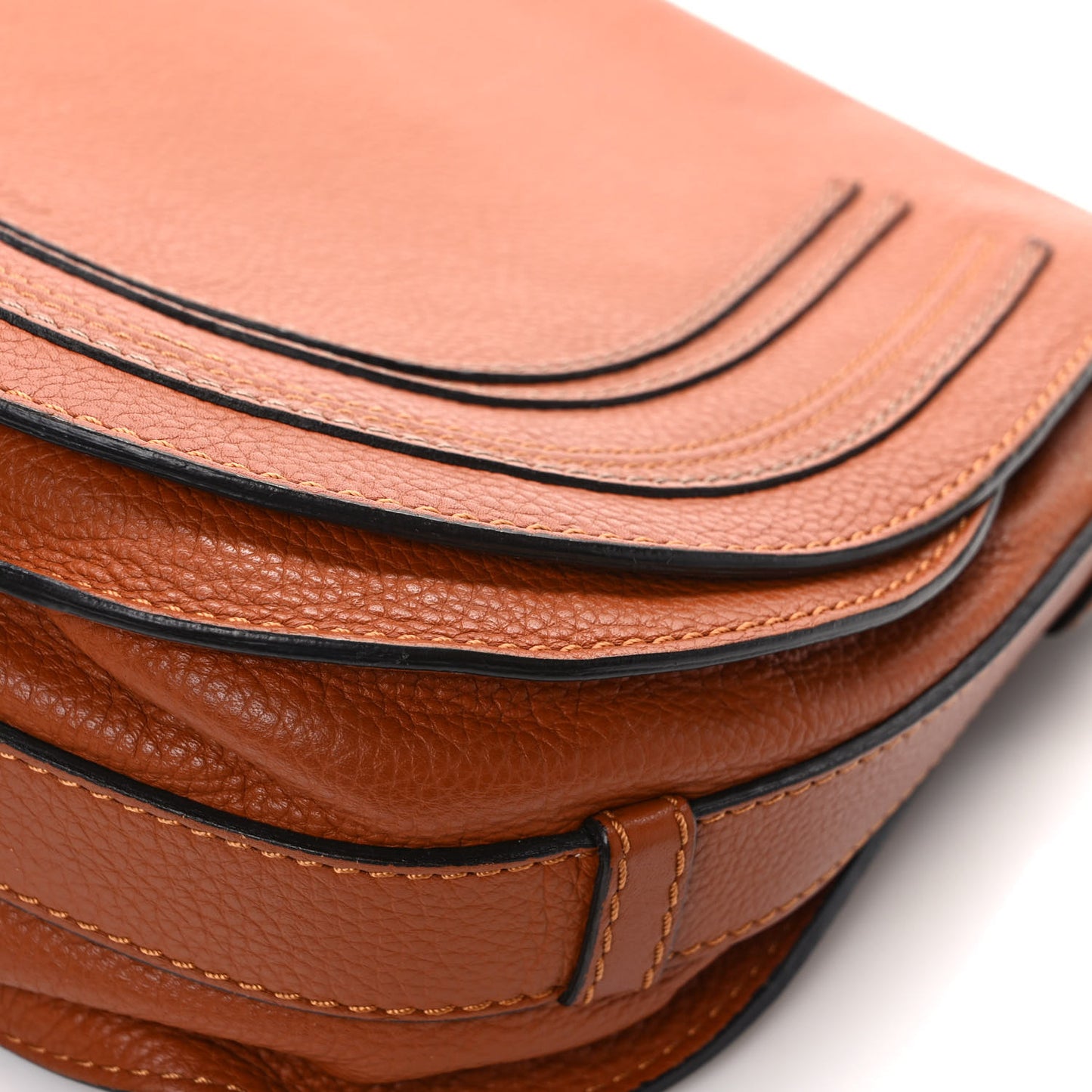 Calfskin Medium Marcie Round Crossbody Bag Tan