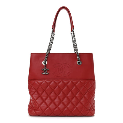 Chanel Lambskin Quilted Small Urban Delight Tote Red 1 of 11